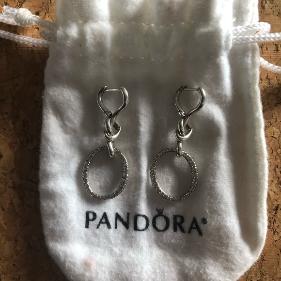 Pandora Heart Knot Drop Earrings - Picture 1 of 1